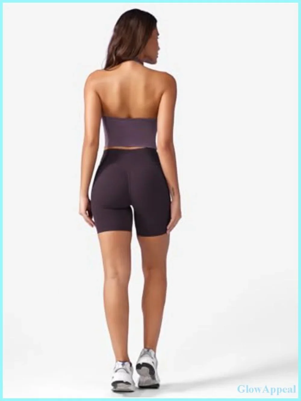 Halter Crop Tank Top with Padded Bra, V-Neck, Sleeveless, Backless, Workout &